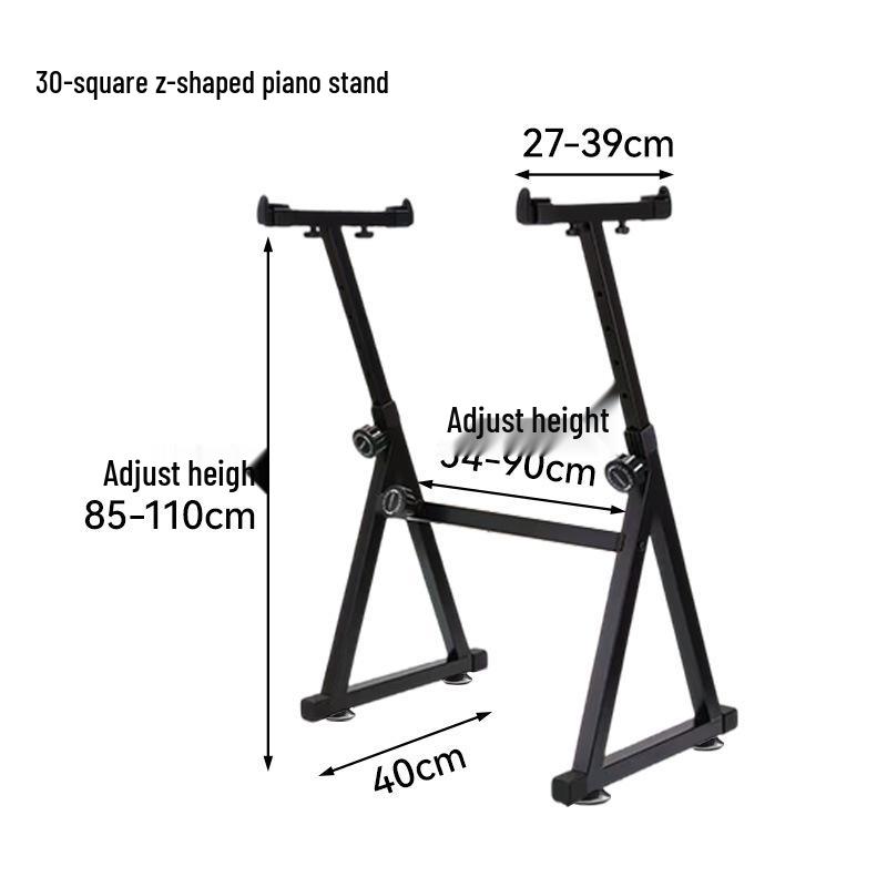 Portable Adjustable Z-Type Electronic Keyboard Stand for 54, 61, and 88-Key Keyboards