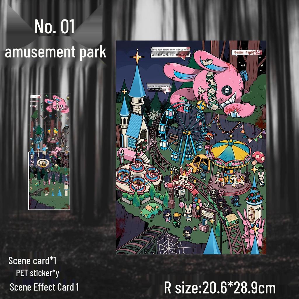 3D Large-Scale Scenery Sticker: DIY Visual Stacking Miniature Scene, No Cutting Needed