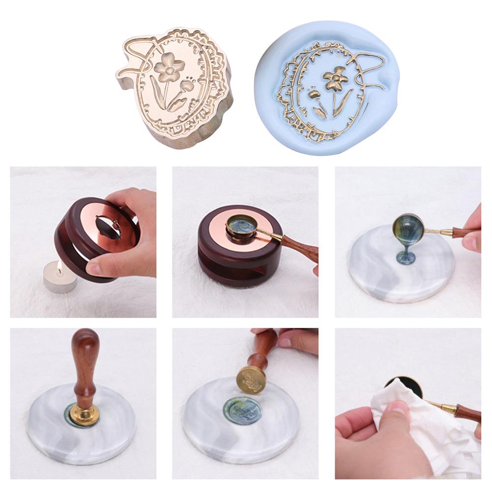 Sealing Wax Copper Head Classic Retro Special-shaped Enamel Wax Head Invitation Envelope 3D Stereoscopic Relief for Wedding Card