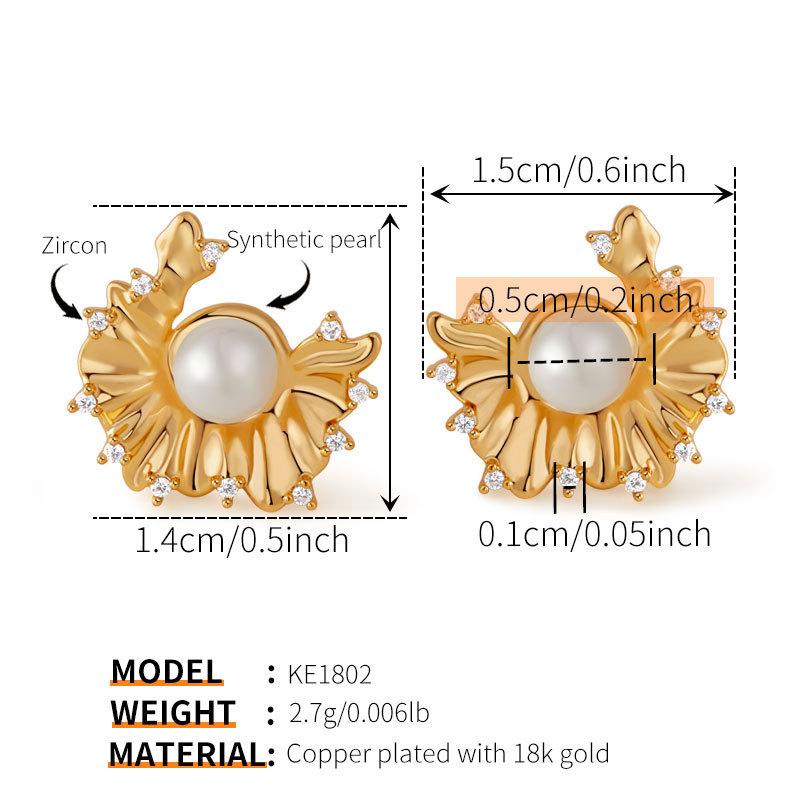 Old Money Style Vintage Zircon Flower Earrings Luxury Advanced Ear Jewelry For Women