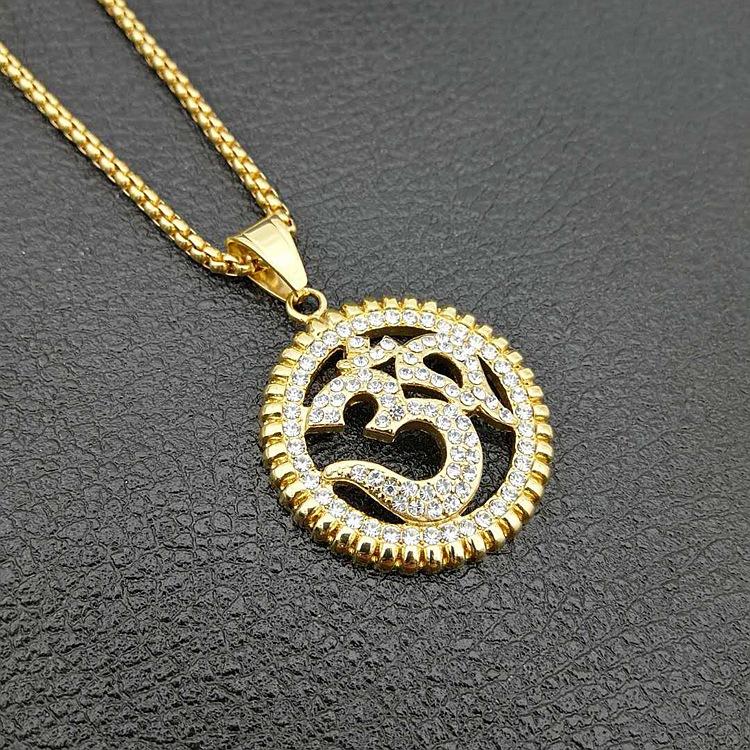 Yoga Om OM Symbol Pendant 2026 Jewelry Fashion Trend Inlaid Zircon Men's Party Jewelry Accessories