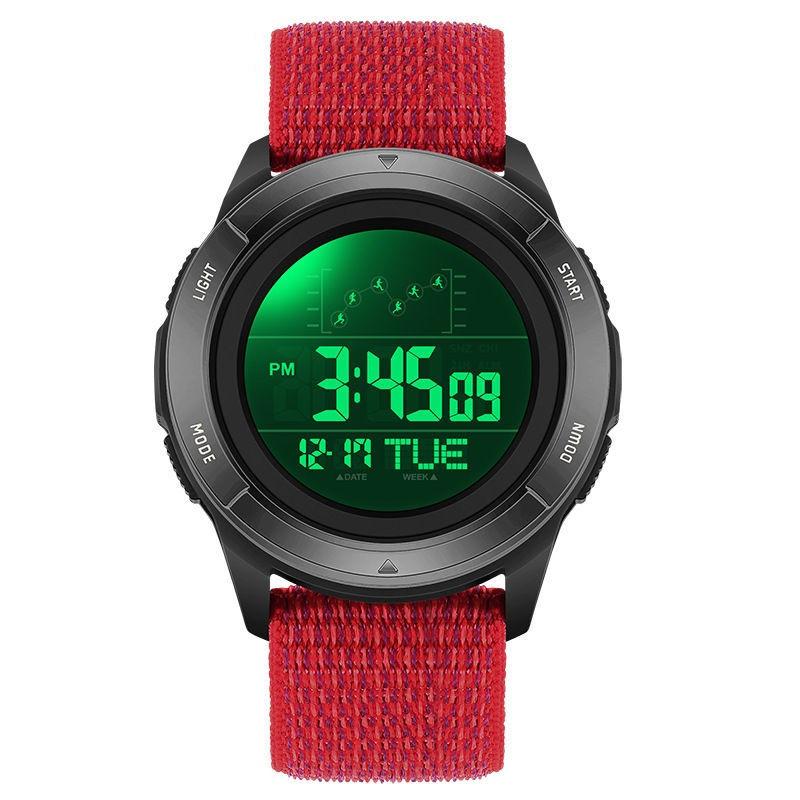Fashion Outdoor Digital Watch for Men Students Nylon Band Military Sports Wristwatch GZW