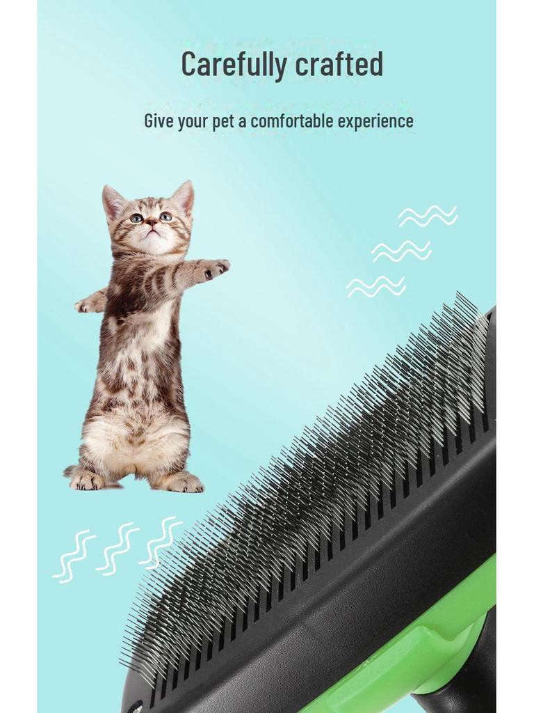 Stainless Steel Needle Pet Self-Cleaning Hair Removal Comb