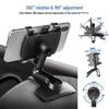 Multi-Function Rotating Car Phone Holder for Dashboard or Rearview Mirror