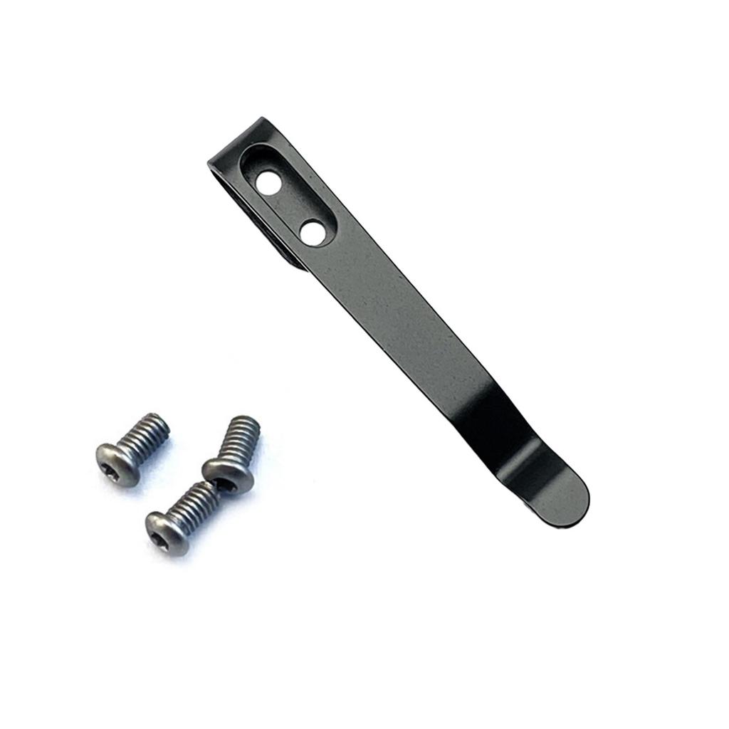 Stainless Steel Back Clip for Pocket Knife Waist Clip Folding Knives Handle DIY Make Accessories Parts with 3pcs Screws