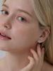 Lucore Silver 925 Simple Volume Heart Earrings