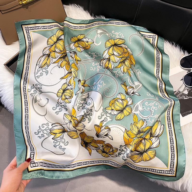 

Роскошный модный принт 70*70 см шелковый квадратный шарф женский мягкий атласный ободок для волос шейный платок галстук женский ободок фуляр лента для сумки