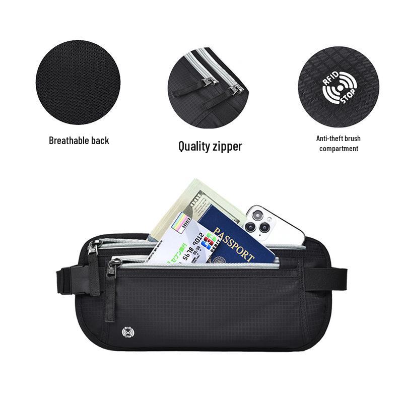 Waterproof Anti-Skimming Passport and Phone Waist Bag
