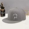 Simple Cat Print Design Flat Brim Hat Unisex Fashionable Outdoor Breathable Duck Bill Sports Hat
