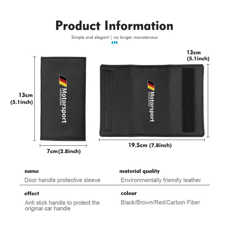 2025 Hot Car Door Inner Handle Protective Leather Anti-Wear Sleeve Decor For BMW X1 X3 X5 E39 E46 E90 F20 E60 F30 E36 F10 E87 E7