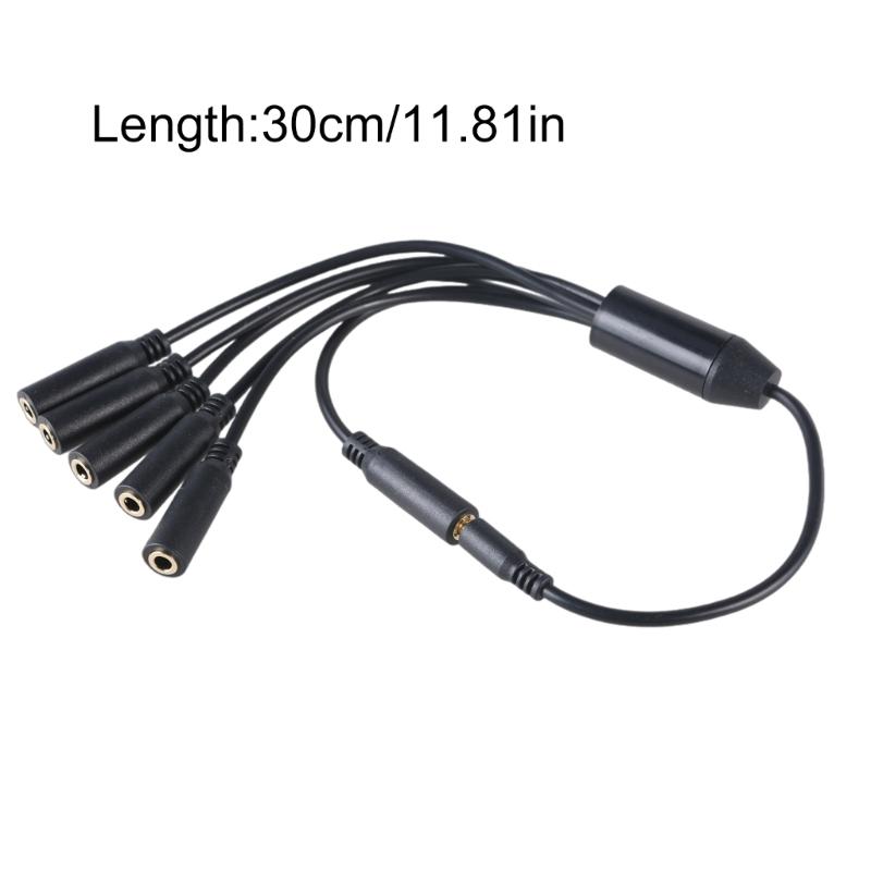 1 in 3/4/5/6 Out 3.5mm AUX Cord Male to Female Stereo AUX Converters Wire Splitter Cable 4-Section for Headphones