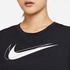 Nike T Shirts Women's Black Crew Neck Moderate DR7570-010