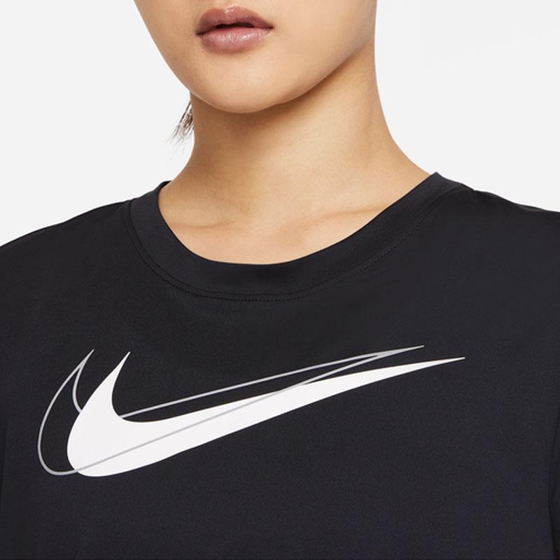 Nike T Shirts Women's Black Crew Neck Moderate DR7570-010