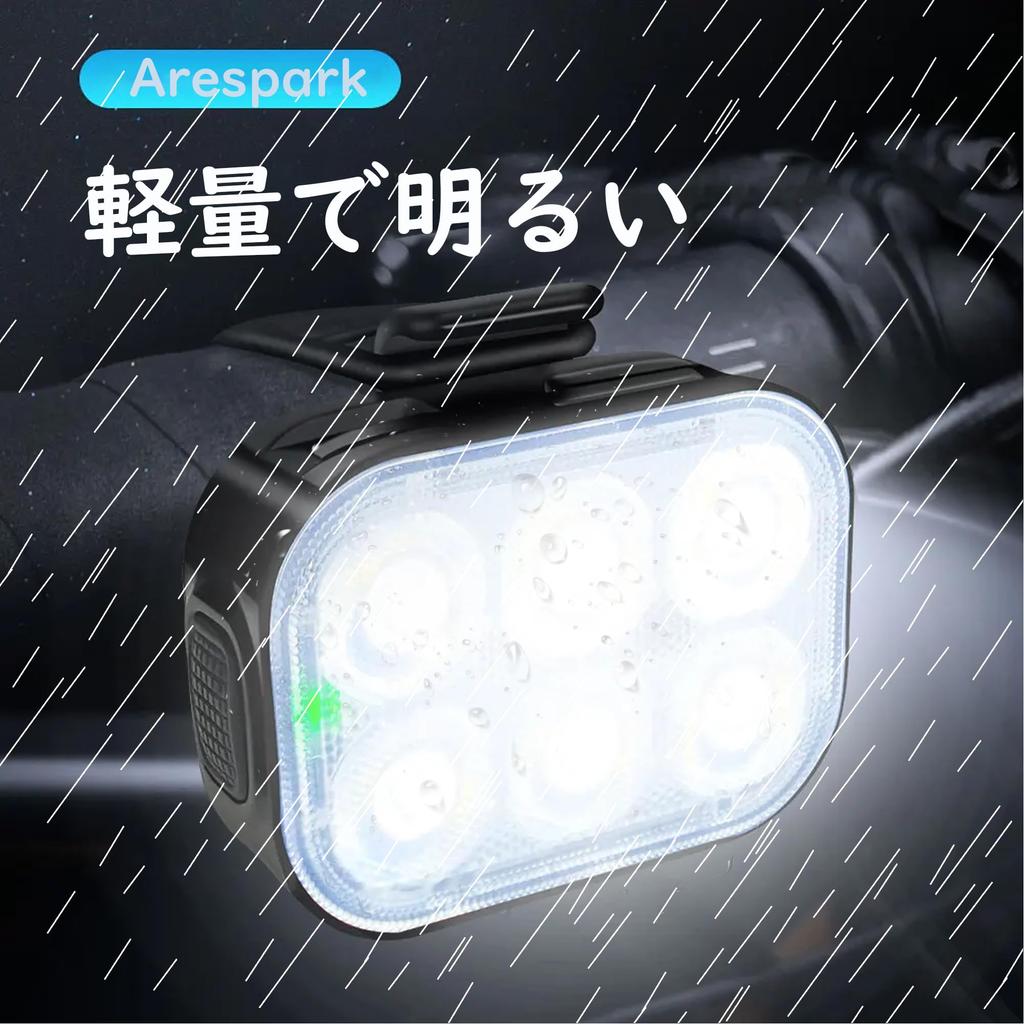 Bicycle Light Arespark USB Rechargeable Front and Rear Waterproof IP65 LED Bicycle Lighting Warning For Mountain Road Mountain Night Safety Hours Fast