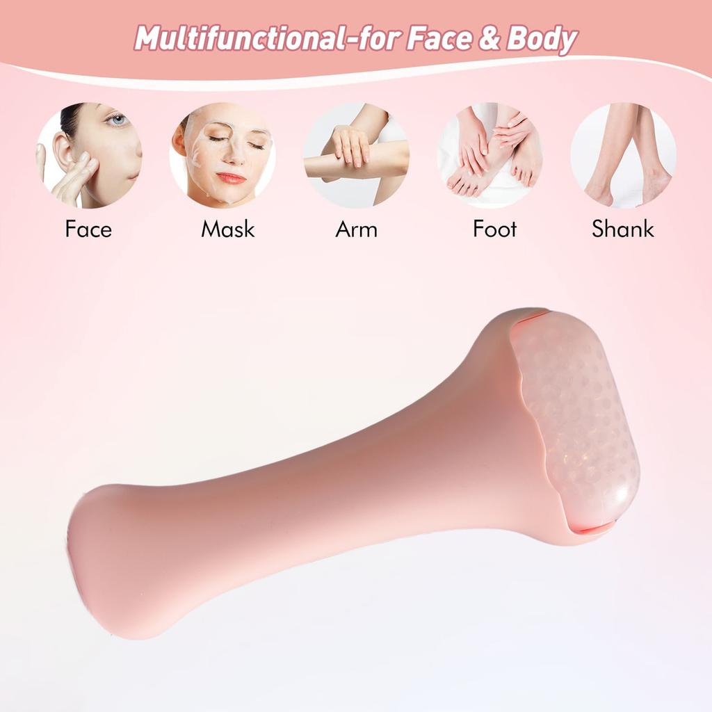 PE Gel Ice Roller Face Icing Tightening Cold Therapy Massage Roller Shrink Pores Skin Calming Relieve Sunburn & Reduce Swelling