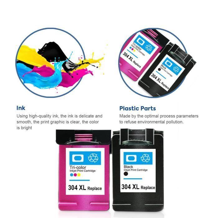 Cartouches d'Encre - SMARTOMI - Compatible HP 304 XL - Pack de 2 - Multi-couleurs - Jet d'encre