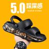 Slippers men's 2025 new summer men's exercise wind stepping on shit feeling driving dual-purpose beach one-word cool slippers