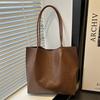 Womens Large Weave Tote Bag With Magnetic Closure For Daily Street Style