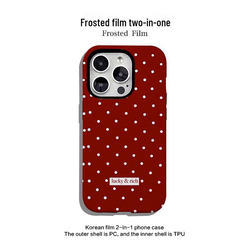 

Чехол для телефона в горошек с двойным дизайном для Apple 15/16 Pro Max и Huawei 14 Apple 12 Pro