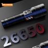 High Power Zoomable LED Flashlight, USB Rechargeable Torch with Power Indicator, Ultra Bright Long Range Lamp for Outdoor Camping