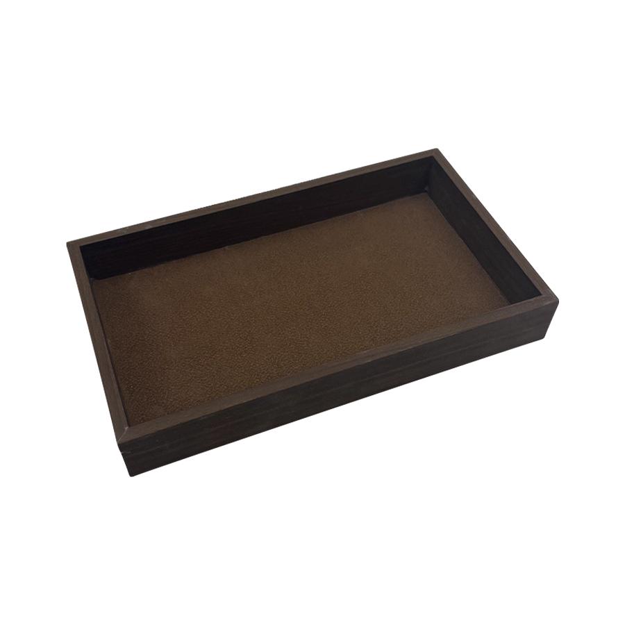 1 szt., Pudełko na biżuterię wzorzyste orzech, Taca na biżuterię, Odpowiednie do przechowywania naszyjników, pierścionków, kolczyków i kolczyków wkręcanych