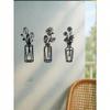Vase Flower Metal Wall Art Set, Minimalist Floral Line Wall Decor