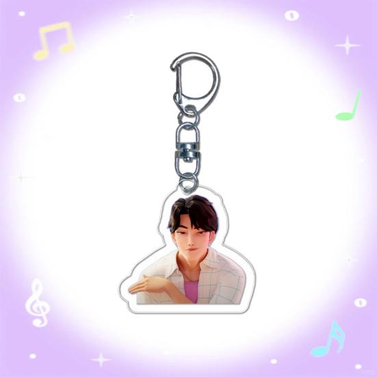 Witch Hunter Keychain Acrylic Anime Pendant Holder Vivid Character Expression Keychain Bag Accessory
