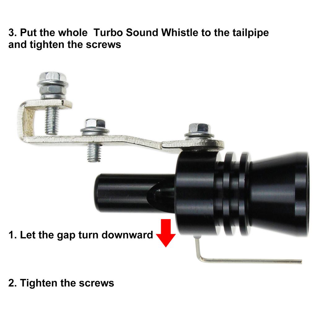 Car Exhaust Pipe Sounder  Simulador De Escape Whistler Falso Turbo Apito Tubo Som Silenciador Uitlaat Sierstuk