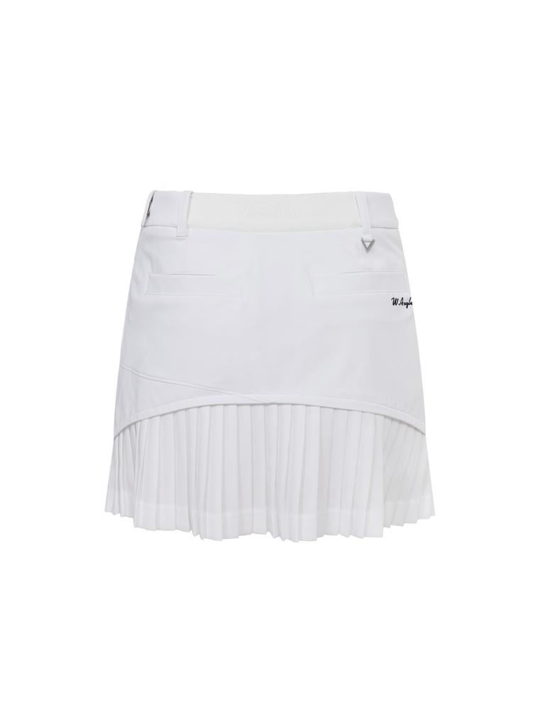 WIDEANGLE To W.Ice Ice Touch Hem Pleats L_White