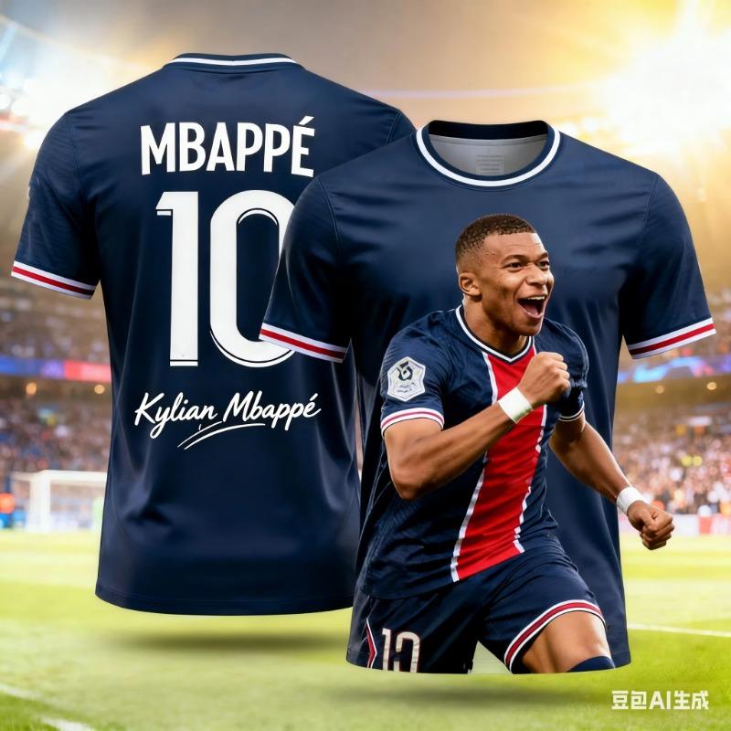 Summer Fashion Style 3D Printed Soccer Jersey T Shirt Outdoor Casual Breathable Short Sleeve