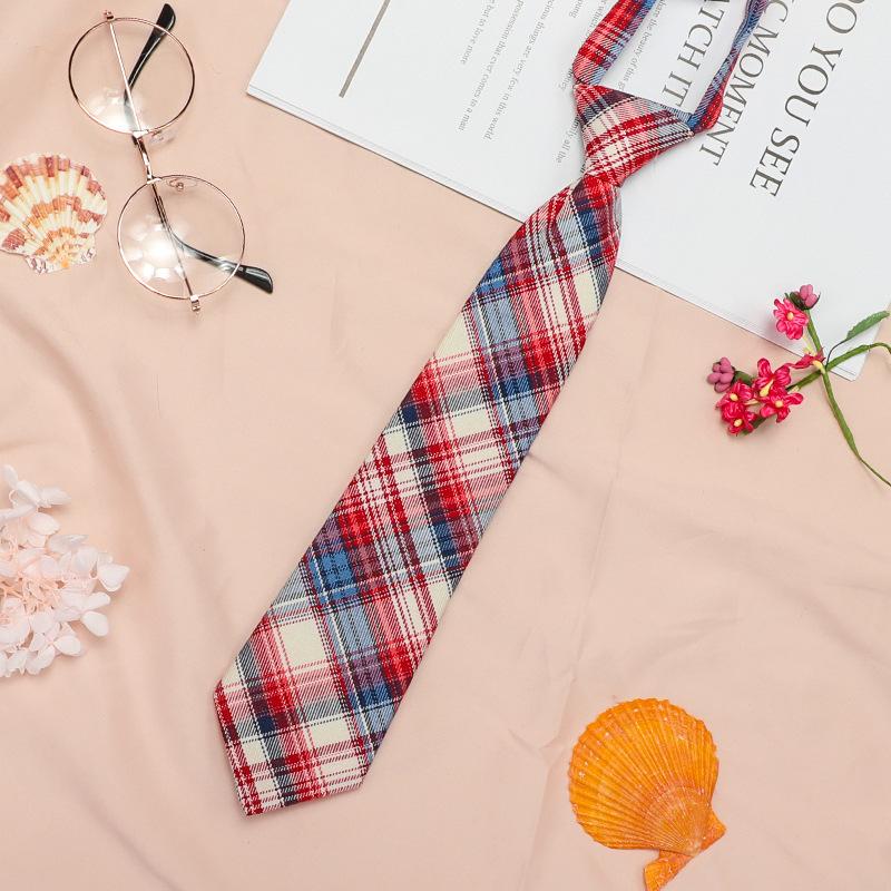 Japanese Plaid Black Bow Tie Collar Rope Women'S Necktie College Wind Streamer Jk Bow Shirt Ins Sailor Suit