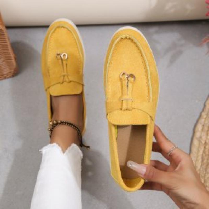One-pedal High-end Loafer Single Shoes Women's New Large Size 43 Sets of Feet Rubber Women's Shoes