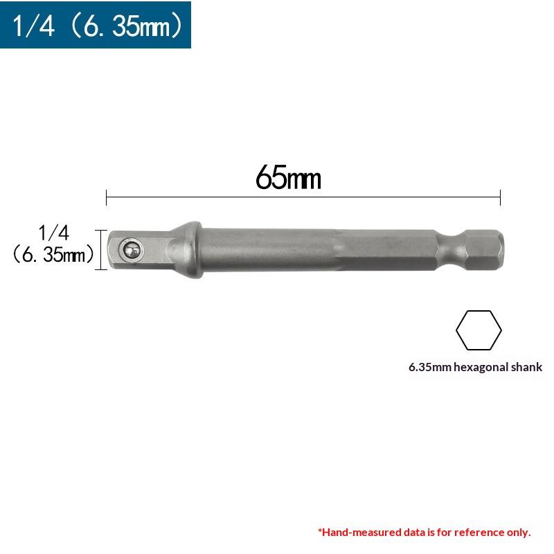 1/3Pcs Power Tools Chrome Vanadium Steel Socket Adapter Seth EX Shank To 1/4 "3/8" 1/2 "Extension Drill Bits Hex Bit Set