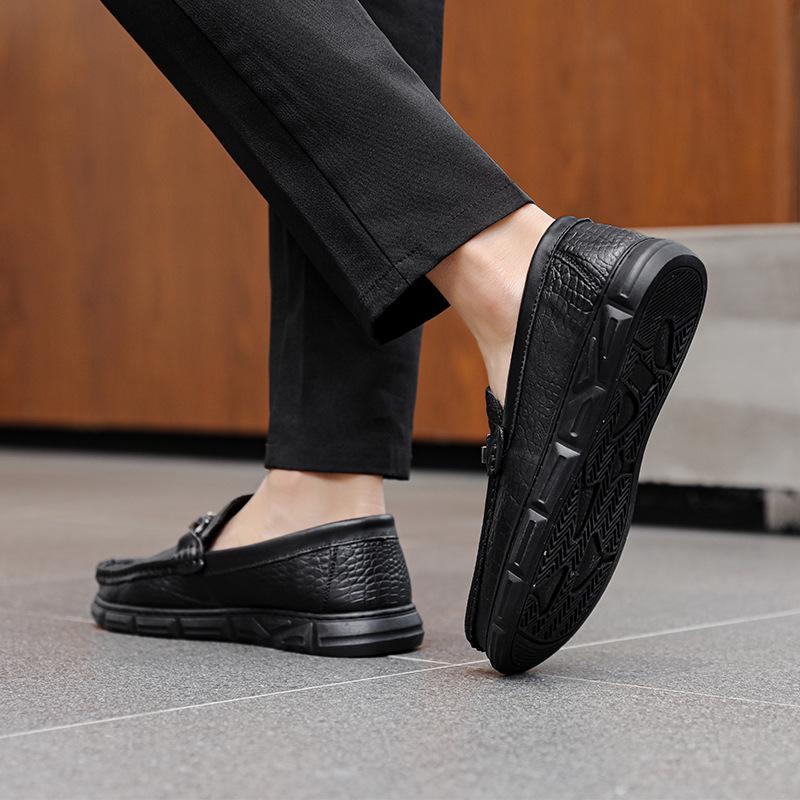 Spring and Autumn Men's Business Trends Driving Soft Bottom Shoes Shoes Casual Leather Shoes Breathable Fashion Shoes