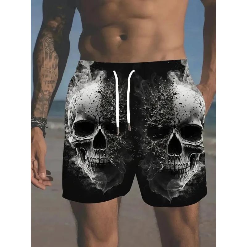 Summer Men's 3D Printed Beach Pants Fashion Versatile Breathable Trend Casual