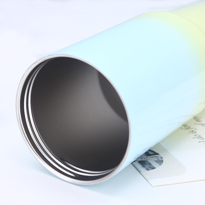 30oz Gradient Color Insulated Tumbler, 304 Stainless Steel Vacuum Cup, Portable Travel Mug with Handle