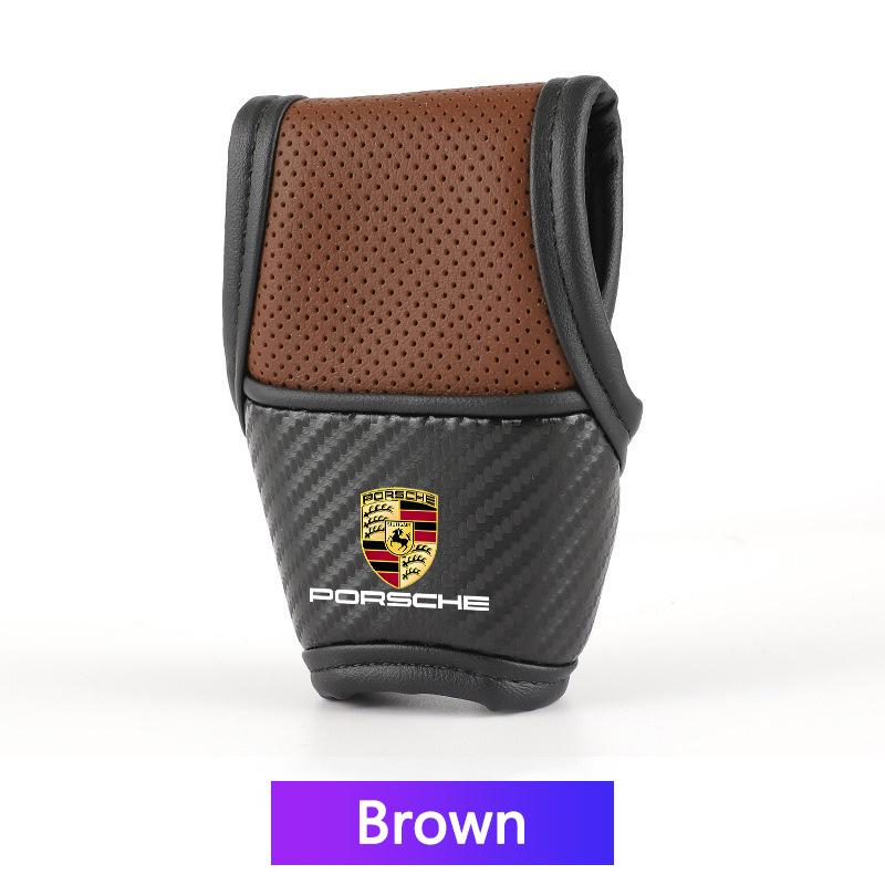 High-end Car Interior Shift Handle Covers Non-Slips Gearshift Cover For Porsche 911 Cayenne Cayman Panamera Macan Taycan Boxster