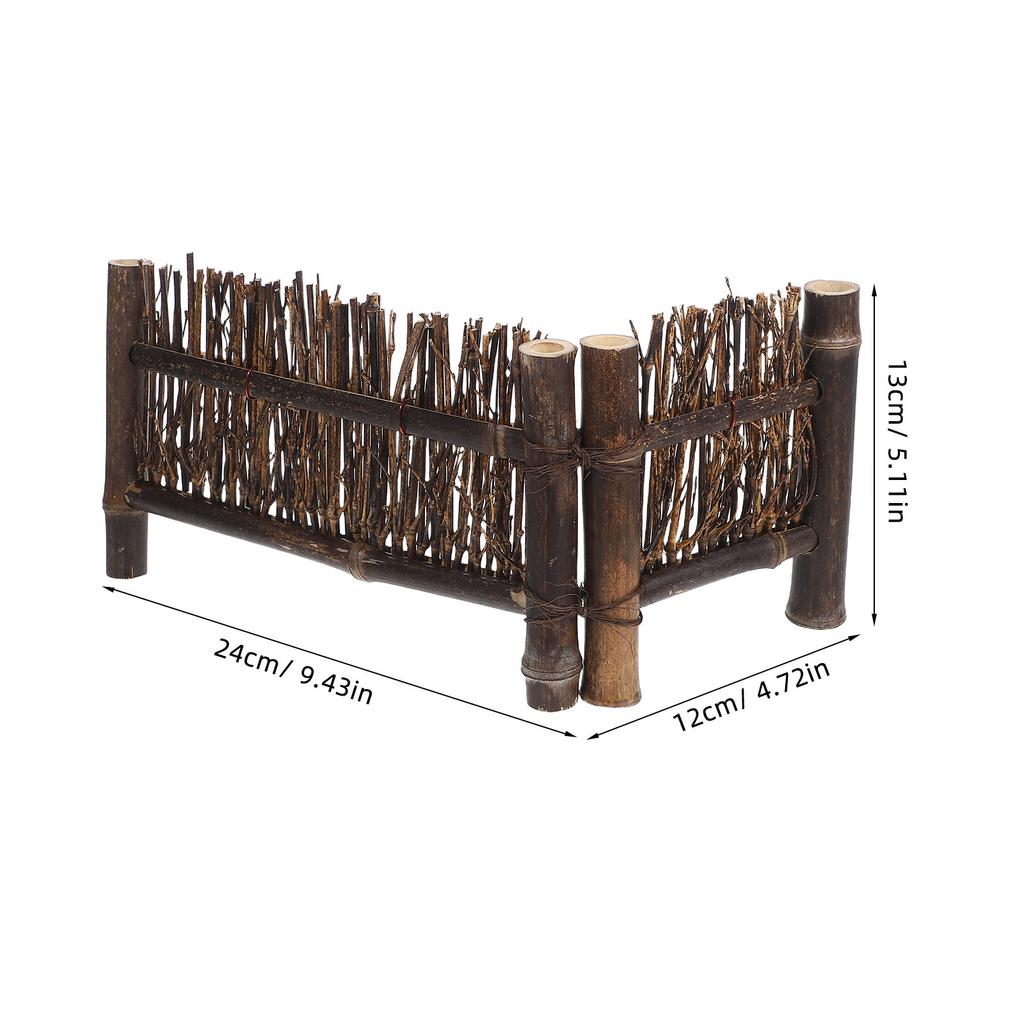 Miniature Fence Screen 14Cm Decorative Micro Landscape Garden Ornament Bonsai Plant Pot Craft Decoration Fairy Garden Home Decor