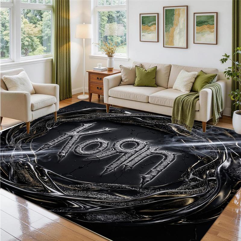 Korn Design Crystal Velvet Rug Soft Decorative Mat for Bedroom Entrance