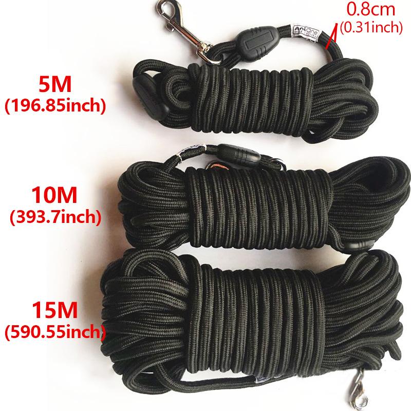 Coleiras para Cães de 8mm Linha Longa de Rastreamento para Animais de Estimação Coleiras para Cães Coleira Longa para Animais de Estimação Corda de Passeio para Treino de Cachorros ao Ar Livre Coleira de Nylon para Serviço Pesado Pet de Recolha