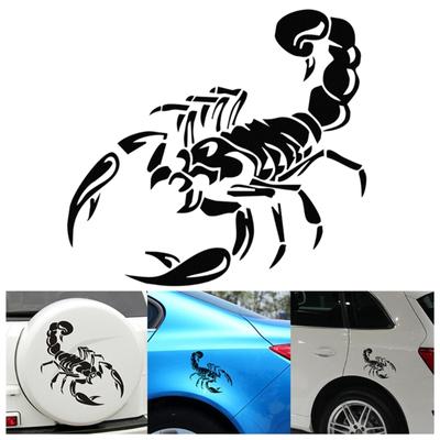 3D Scorpion Car Stickers Auto Styling Vinyl Decal Badge Self-adhesive Hood Decoration Black/White 20x12cm Easy