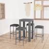 VidaXL 5-Piece Garden Bar Set with Cushions Bistro Furniture Outdoor Dining Set Lounge 3064779