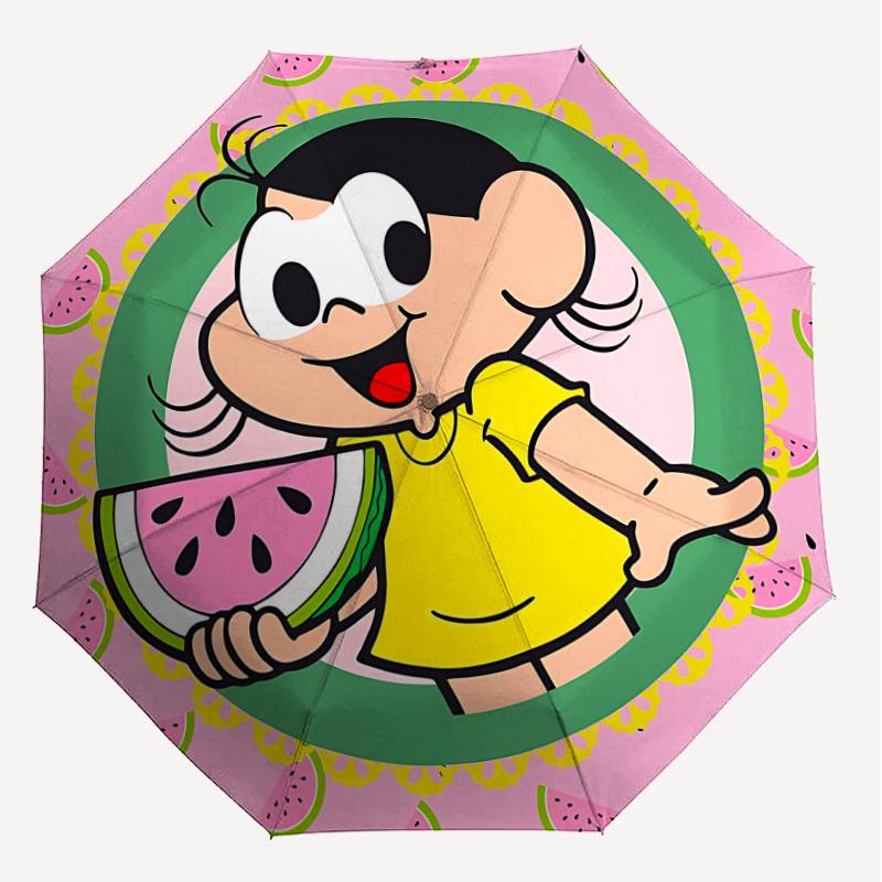 1PC Watermelon Circle Umbrella-8-Rib Reinforced, Automatic Open, Lightweight & Durable, Cute Fashion Accessory for Outdoor-W9287