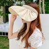 Two-way Roll-up Hairband Sun Cap Wide-brimmed Round Hat