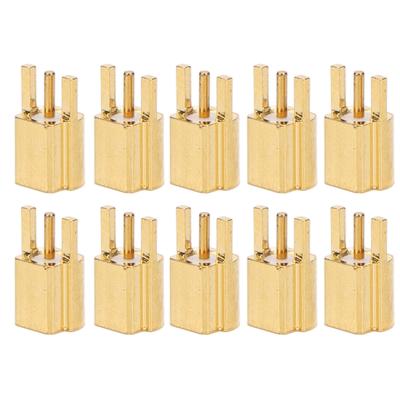 10PCS MMCX Socket 3 Pin Connection Female Jacks Coaxial RF Connector Set OFC Material 50ohms