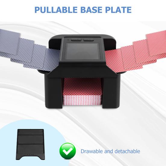 Automatic Card Shuffler 2000mAh Type-C Rechargeable Quiet Electric Poker Card Dealer Machine Card Dealing Tool Casino Equipment