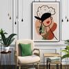 Nordic Figure Oil Painting Women Minimalist Abstract Art Canvas Painting Living Room Corridor Office Home Decoration Mural No Frame