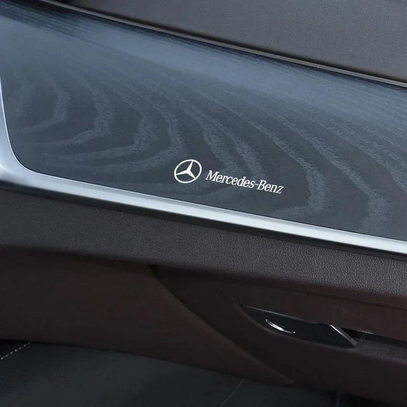 For Benz SW222Car Emblem Logo Decorative Stickers Badge Decal For Mercedes Benz AMG W176 W202 W204 W205 W210 W211 W212 CLA CLK CLS GLA GLC