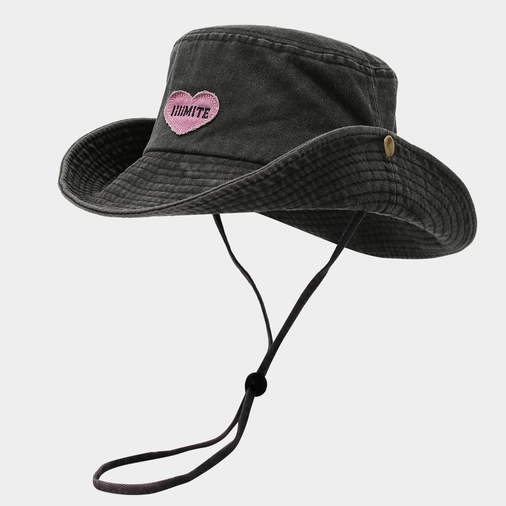 

Vintage Heart Shape Cotton Sun Hat With Wide Brim For Women Outdoor Spring Summer