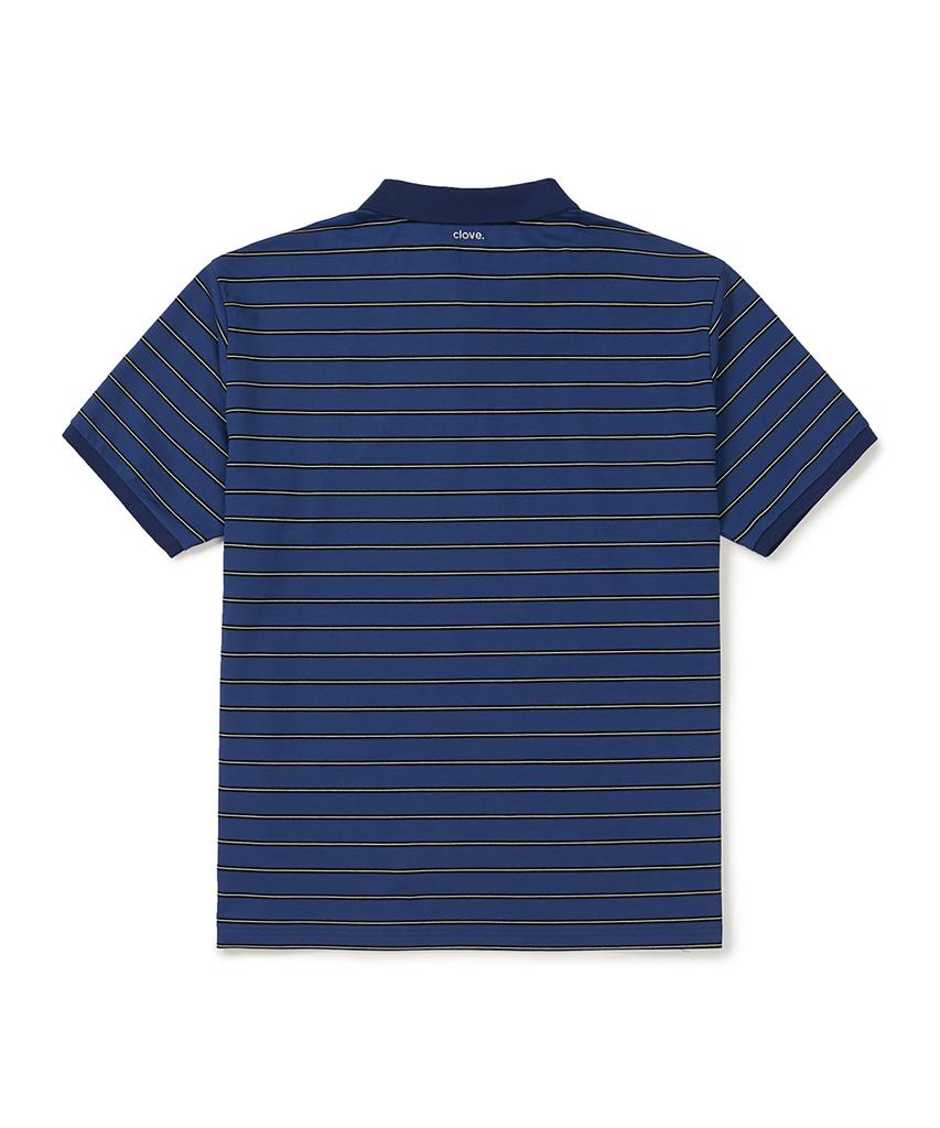 CLOVE [26Ss Clove] Stripe Logo Pique T-Shirt_Men (Blue)